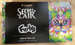 MTG Secret Lair x Furby: Doo-Ay Noo-Lah CONFETTI FOIL EDITION Sealed, In Hand - Image 1