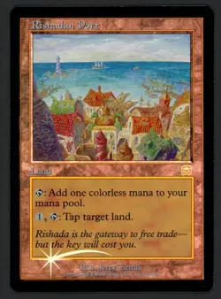 ***FOIL Rishadan Port (Edge Ding)*** MTG Mercadian Masques Magic Kid Icarus - Image 1
