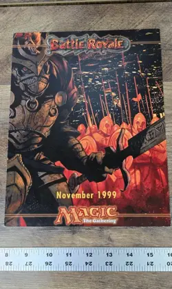 Magic the Gathering Battle Royale Promo Flyer Poster 1999 17x11” DS folded - Image 1