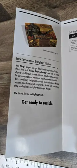 Magic the Gathering Battle Royale Promo Flyer Poster 1999 17x11” DS folded - Image 5