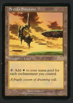 ***Serra's Sanctum (Vertical Bend)*** MTG Urza's Saga Magic Kid Icarus - Image 1