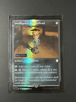 NM Intelligence BobbleHead Serialized MTG FALLOUT! #64/500 - Image 1