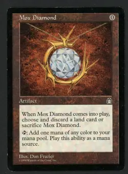 ***Mox Diamond (Heavy Indents)*** MTG Stronghold Magic Kid Icarus - Image 1