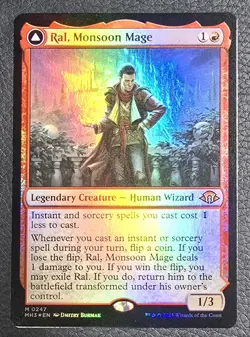 MTG Magic FOIL Ral, Monsoon Mage / Leyline Prodigy 0247 Modern Horizons 3 NM - Image 1