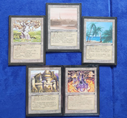 MTG Legends All 5 Legendary Mana Lands in LP/NM Condition - Image 1