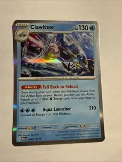 Clawitzer 38/192 Holo Mega Evolution Pokemon - Image 1