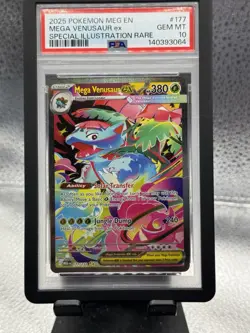 2025 Pokemon Mega Evolution Venusaur ex Special Illustration Rare 177/132 PSA 10 - Image 1