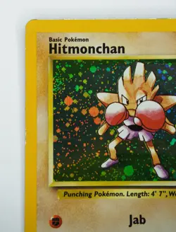 Pokemon TCG Hitmonchan Base Set 7/102 Holo Rare Card - LP MP - Excellent - Image 2