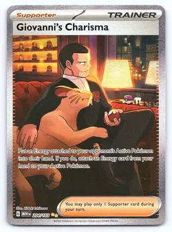 Giovanni's Charisma 204/165 Pokemon TCG Scarlet & Violet 151 NM - Image 1