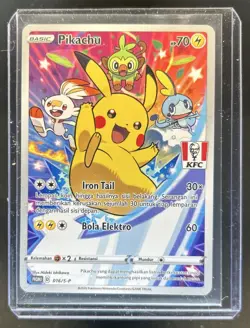 2021 Pokemon Indonesian Pikachu KFC Chaki Kids Meal Promo #016/S-P - Image 1
