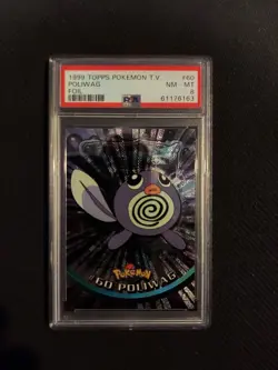 PSA 8 Poliwag Foil 1999 Topps Pokemon - Image 1