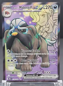 Arven's Mabosstiff ex 218/182 - - Destined Rivals Ultra Holo Rare Pokemon NM - Image 1