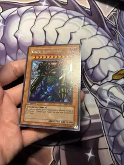 YUGIOH Gate Guardian MRD-000 SECRET Metal Raiders 1st Ed LP (YCT) - Image 2