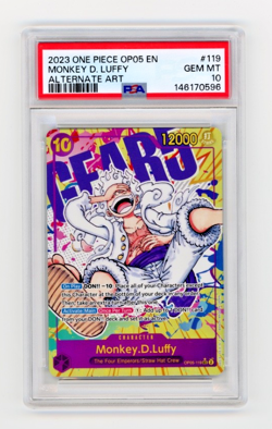 2023 ONE PIECE OP05-AWAKENING OF THE NEW ERA ALT ART #119 MONKEY D. LUFFY PSA 10 - Image 1
