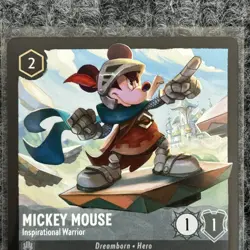 Disney Lorcana Mickey Mouse Inspirational Warrior 200/204 Amber Uncommon - Image 3