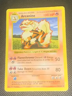 Arcanine 23/102 Shadowless - 1999 Base Set Pokemon Card - HP - Image 1