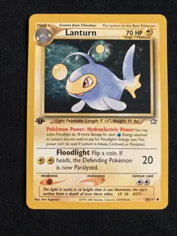 Lanturn 1st Edition 38/111 Neo Genesis Pokemon TCG Card 2000 - Image 2