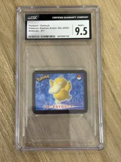 Pokemon Stadium Action 3DS 2000 Lenticular Card Psyduck Golduck #17 CGC 9.5 - Image 1