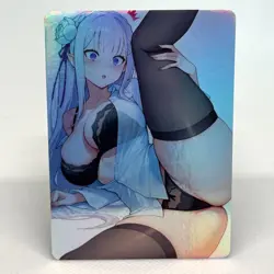 Re:Zero Emilia Goddess Anime Waifu ACG Foil Card - Image 1