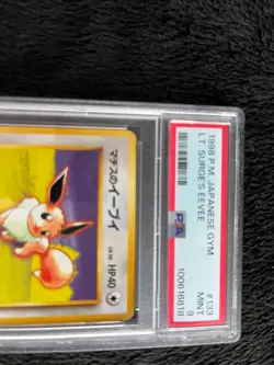 1998 P.M. Pokemon Japanese Gym LT. Surge's Eevee Card #133 PSA Mint 9 - Image 2