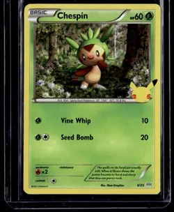Chespin 006/025 McDonald's 25th Anniversary Promos English Pokemon Card - Image 1
