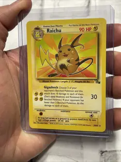 Raichu 29/62 Fossil Non Holo Rare Pokemon TCG Cards WOTC Vintage Nintendo NM - Image 2