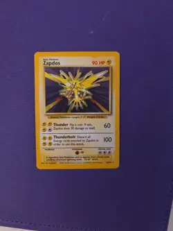Pokemon TCG Card English Base Set Zapdos 16/102 Holo Rare - Image 1