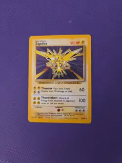 Pokemon TCG Card English Base Set Zapdos 16/102 Holo Rare - Image 3