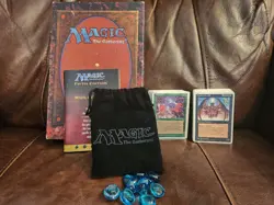 MTG Giftset 4th Edition Box, "CB" Written On Cards, Velvet Mtg Bag With Counters - Image 1