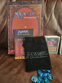 MTG Giftset 4th Edition Box, "CB" Written On Cards, Velvet Mtg Bag With Counters - Image 2