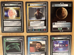 Star Trek CCG: First Edition Black Border Premiere - Nine Card Rare Lot - Image 2