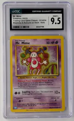 Mr. Mime 013/034 CLB Holo Pokemon Trading Card Game Classic CGC 9.5 - Image 1