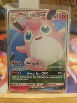 Pokemon TCG Wigglytuff GX Holo Ultra Rare Card Hidden Fates 42/68 NM/M Condition - Image 1