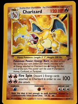 Charizard Pokemon Card 2000 Base Set 2 Holo 4/130 - Image 2