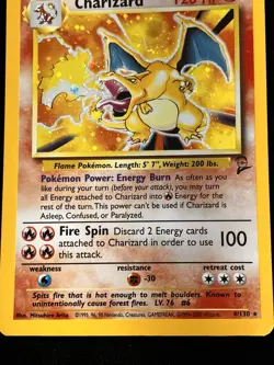 Charizard Pokemon Card 2000 Base Set 2 Holo 4/130 - Image 3