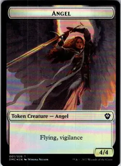 Magic | DMU | Soldier // Angel Double-Sided Token | 4 // 1 | Foil | NM - Image 1