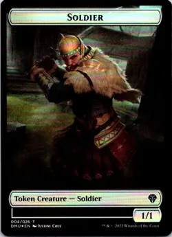 Magic | DMU | Soldier // Angel Double-Sided Token | 4 // 1 | Foil | NM - Image 2
