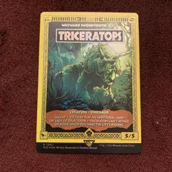 Triceratops - Wayward Swordtooth (Rainbow Foil) Secret Lair Foil Magic MTG NM+ - Image 1