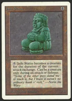 ***Unlimited Jade Statue (Edge Creases)*** MTG Unlimited Magic Kid Icarus - Image 1
