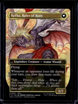 2025 Magic MTG Final Fantasy Kefka Court Mage Ruler of Ruin BL Rare #0322 - Image 2