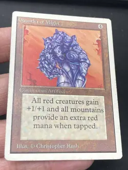 ***Unlimited Gauntlet of Might (Light Corner Bend & Indent) MTG Magic Kid Icarus - Image 3