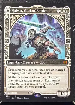 Halvar, God of Battle (Showcase) #299 (NM) Kaldheim KHM Magic MTG - Image 1
