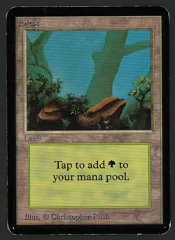 ***Alpha Forest Rocks (Edge Indent)*** MTG Alpha Magic Kid Icarus - Image 1