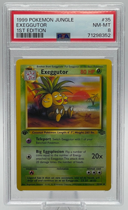 1999 POKEMON JUNGLE #35 EXEGGUTOR 1ST EDITION PSA 8 NM-MT - Image 1