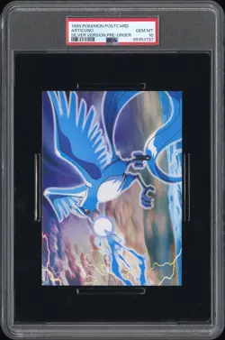 1999 POKEMON SILVER VERSION PRE-ORDER POSTCARD ARTICUNO PSA 10 - Image 1