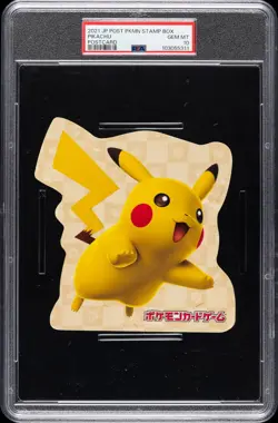 2021 JPN POST POKEMON STAMP BOX POSTCARD PIKACHU PSA 10 - Image 1