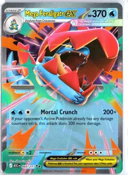 Mega Feraligatr ex 043/217 - Pokemon TCG Ascended Heroes - Near Mint NM - Image 1
