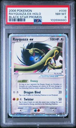 2006 POKEMON BLACK STAR PROMOS #039 RAYQUAZA EX-HOLO PSA 8 **NEW CERT** - Image 1