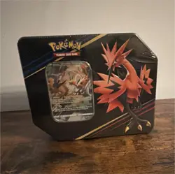 Pokemon Crown Zenith Galarian Zapdos Booster Tin Standard Size Metal - Image 1