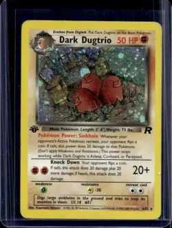 2000 Pokemon Team Rocket First Edition Dark Dugtrio Holo #6/82 - Image 1